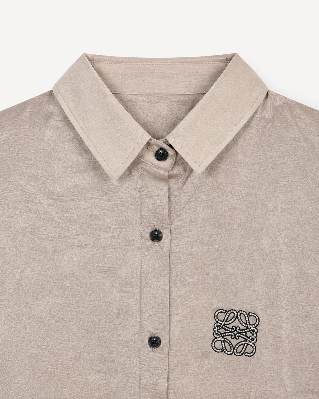 Loewe Satin Logo Shirt – Taupe