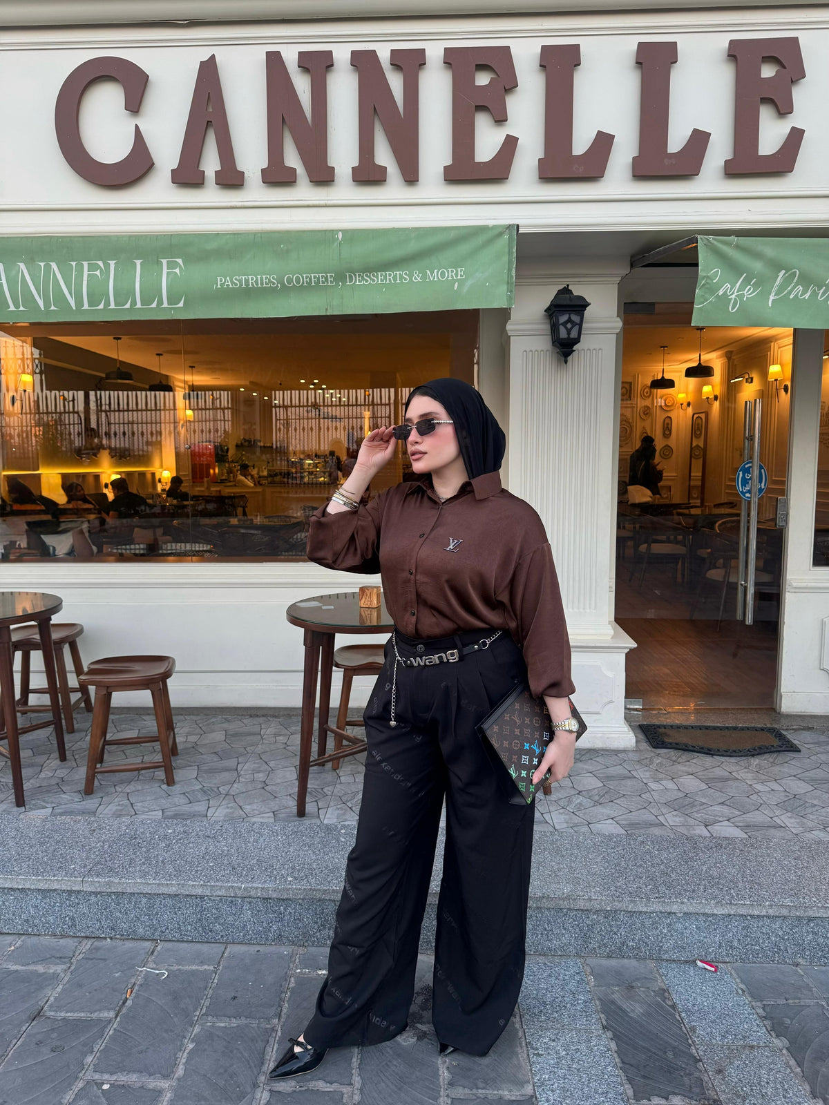 Mocha Luxe Satin Shirt