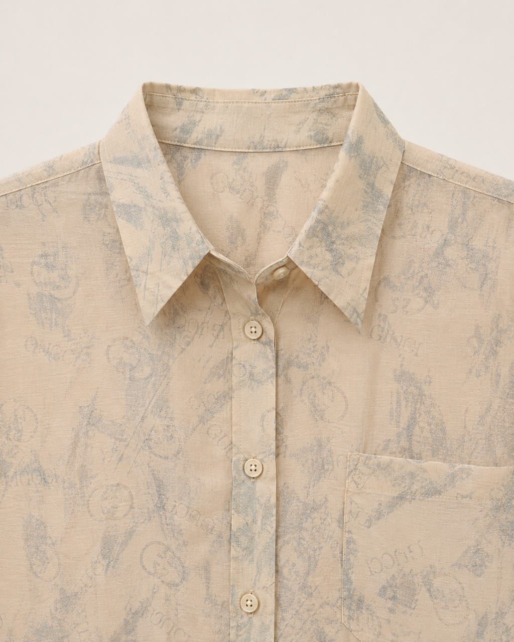 Signature Print Oversized Shirt