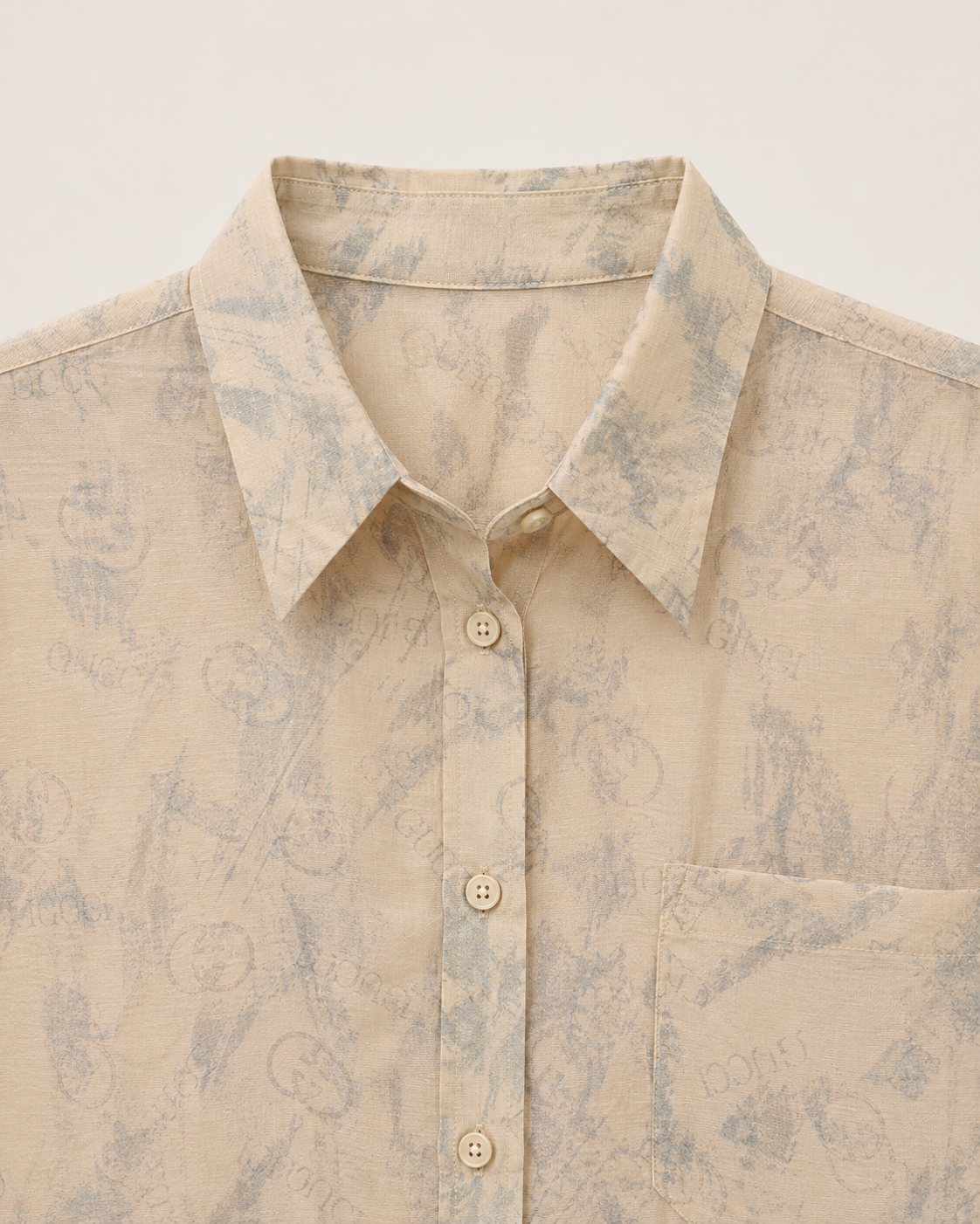 Signature Print Oversized Shirt