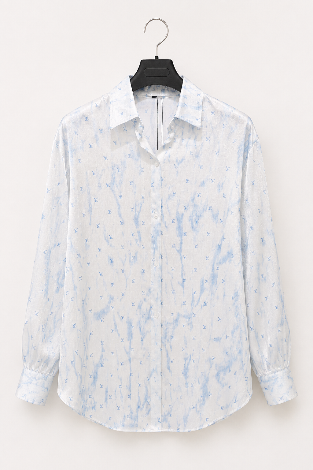 Louis Vuitton Monogram Satin Shirt – Ice Blue