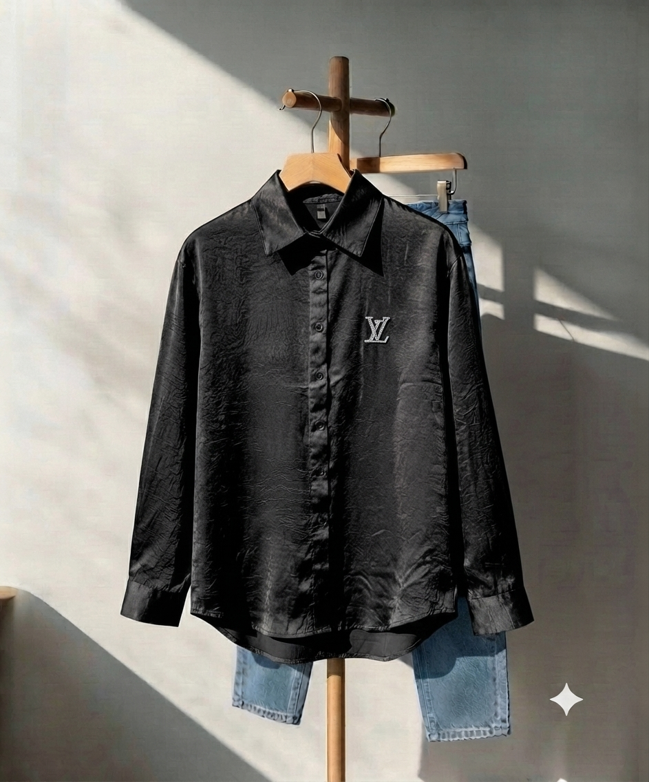 Monaco Luxe Satin Shirt – Mocha