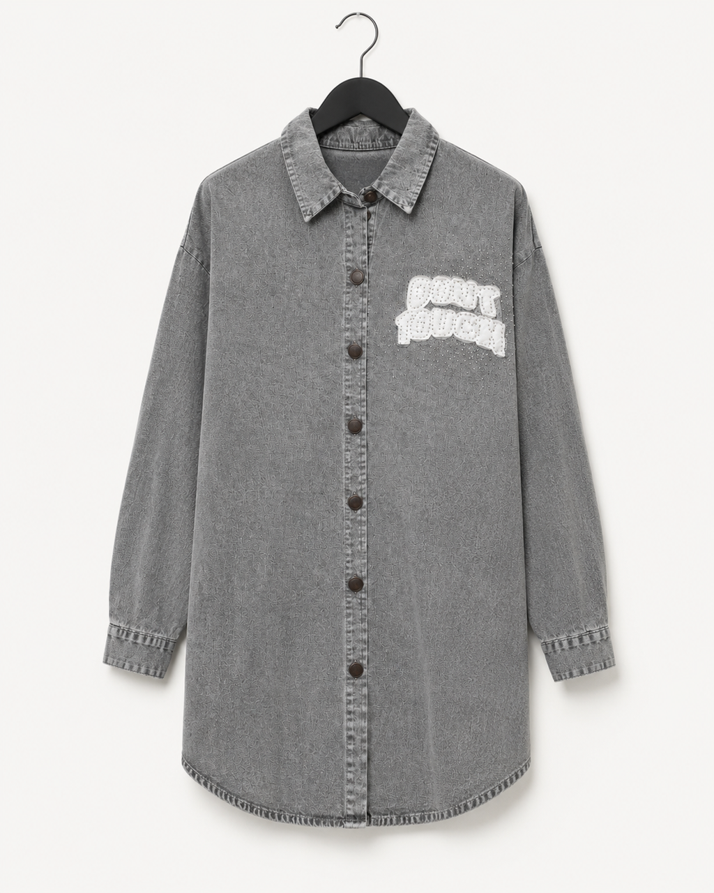 Grey Washed Oversized Shirt