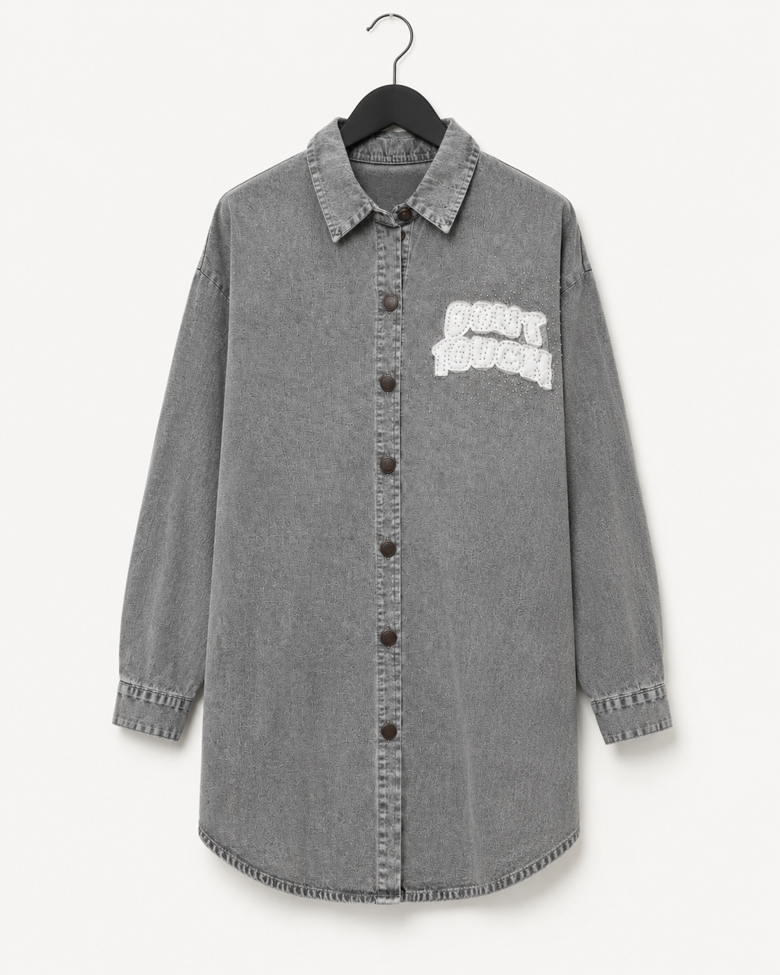 Grey Washed Oversized Shirt