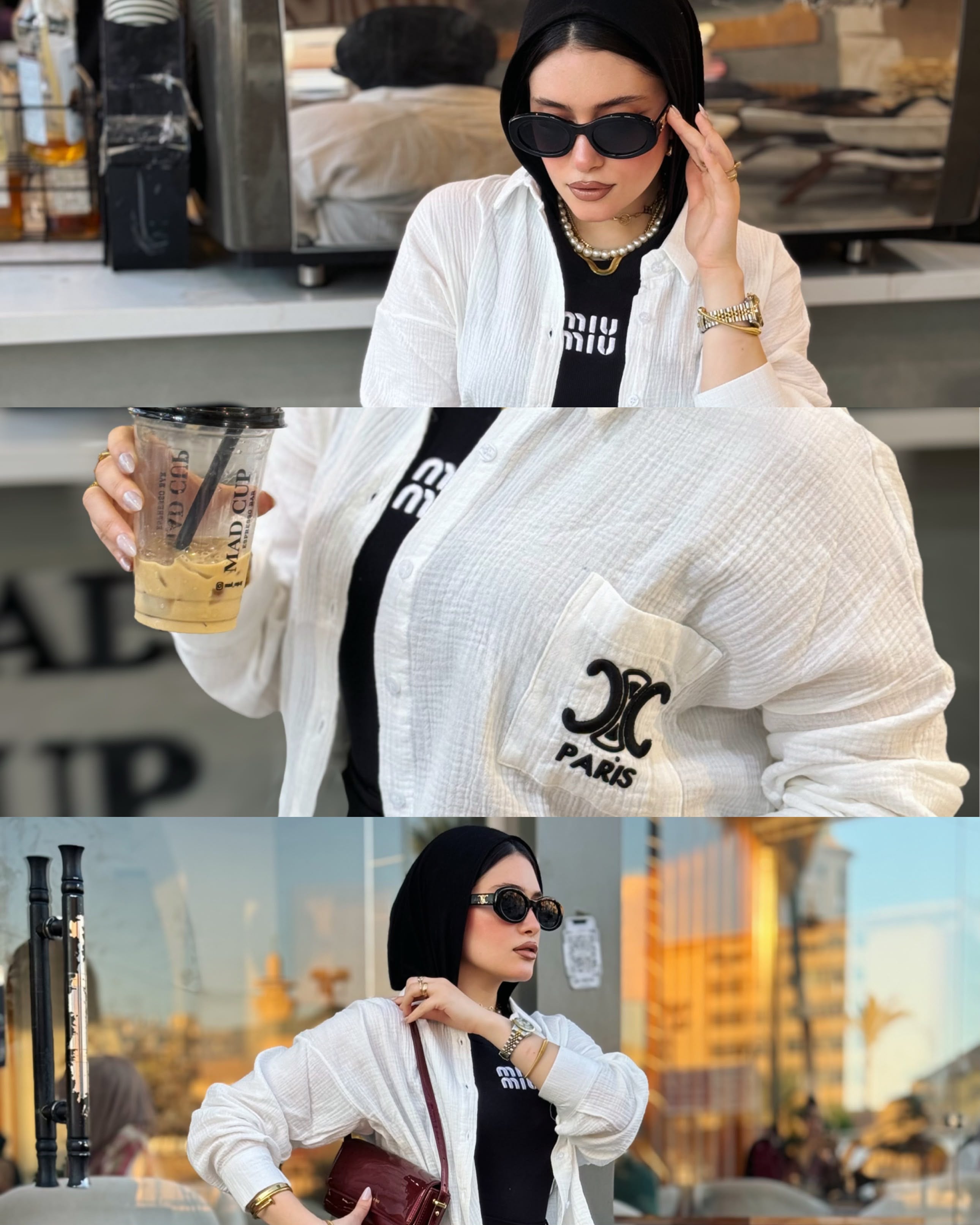 شميز  celine  تطريز