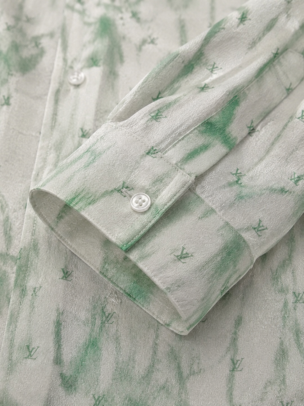 Louis Vuitton Monogram Satin Shirt – Ice Blue