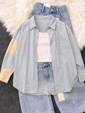 شميز أوفر سايز ببي بلو