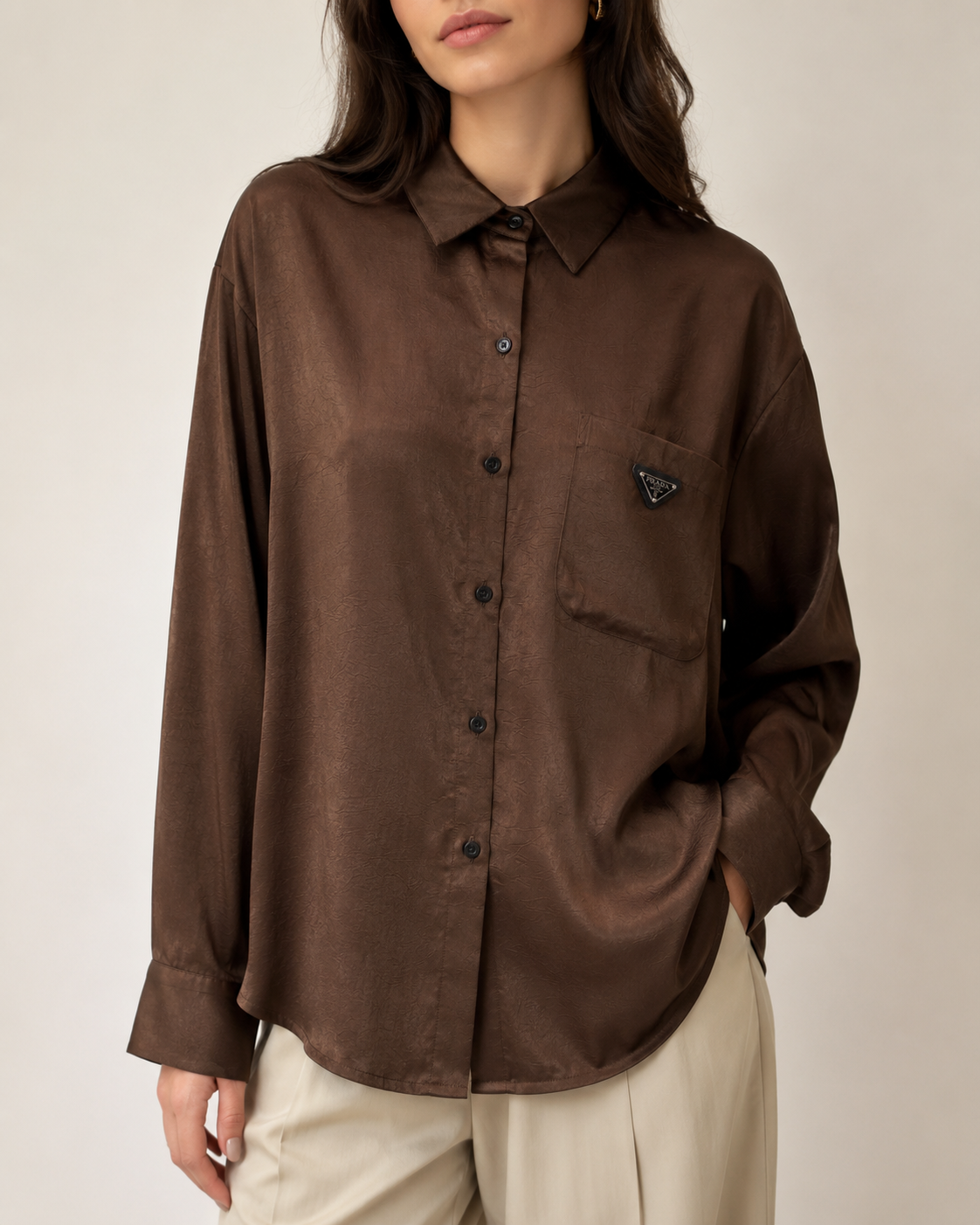 PRADA Satin Oversized Shirt