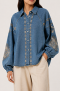 Denim Boho Embroidered