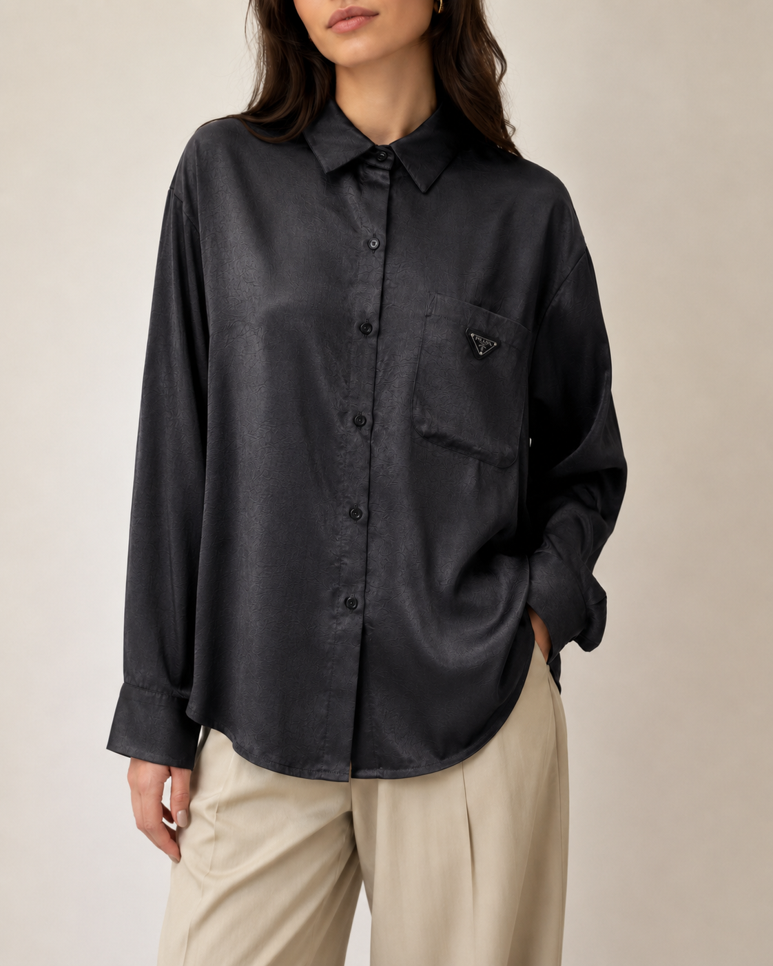 PRADA Satin Oversized Shirt