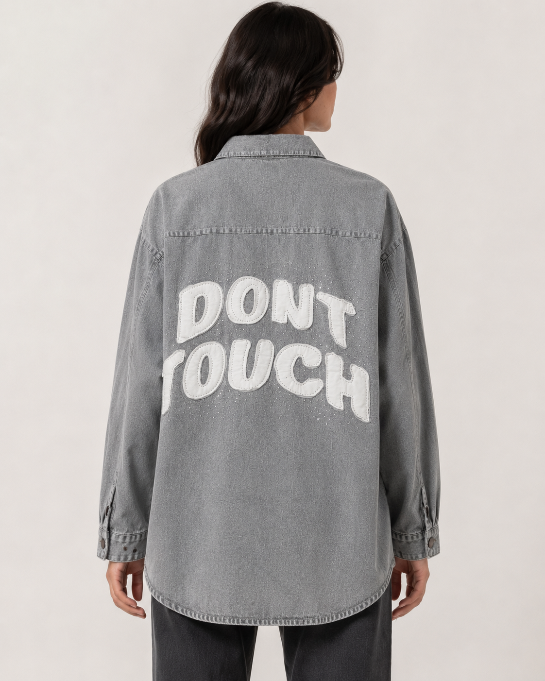 Grey Washed Oversized Shirt