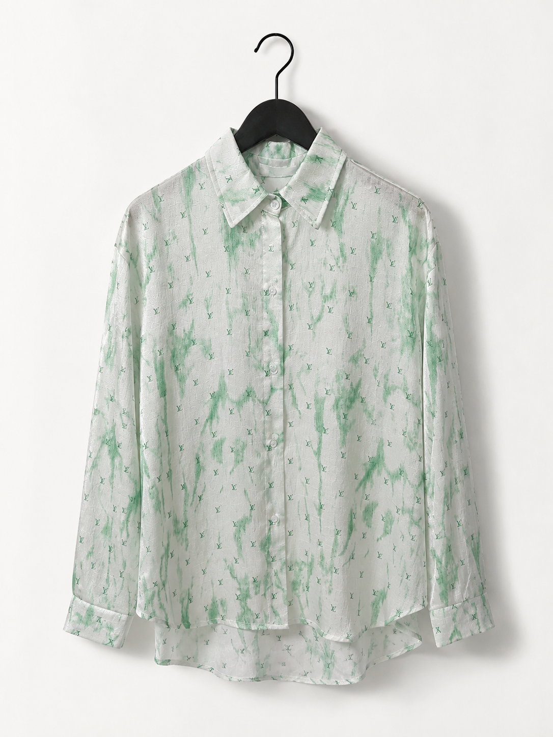 Louis Vuitton Monogram Satin Shirt – Ice Blue