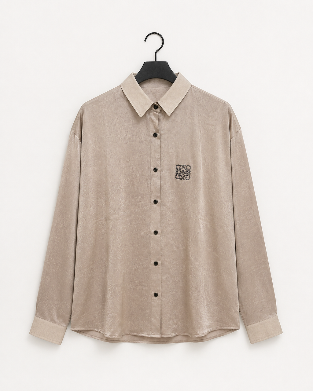 Loewe Satin Logo Shirt – Taupe