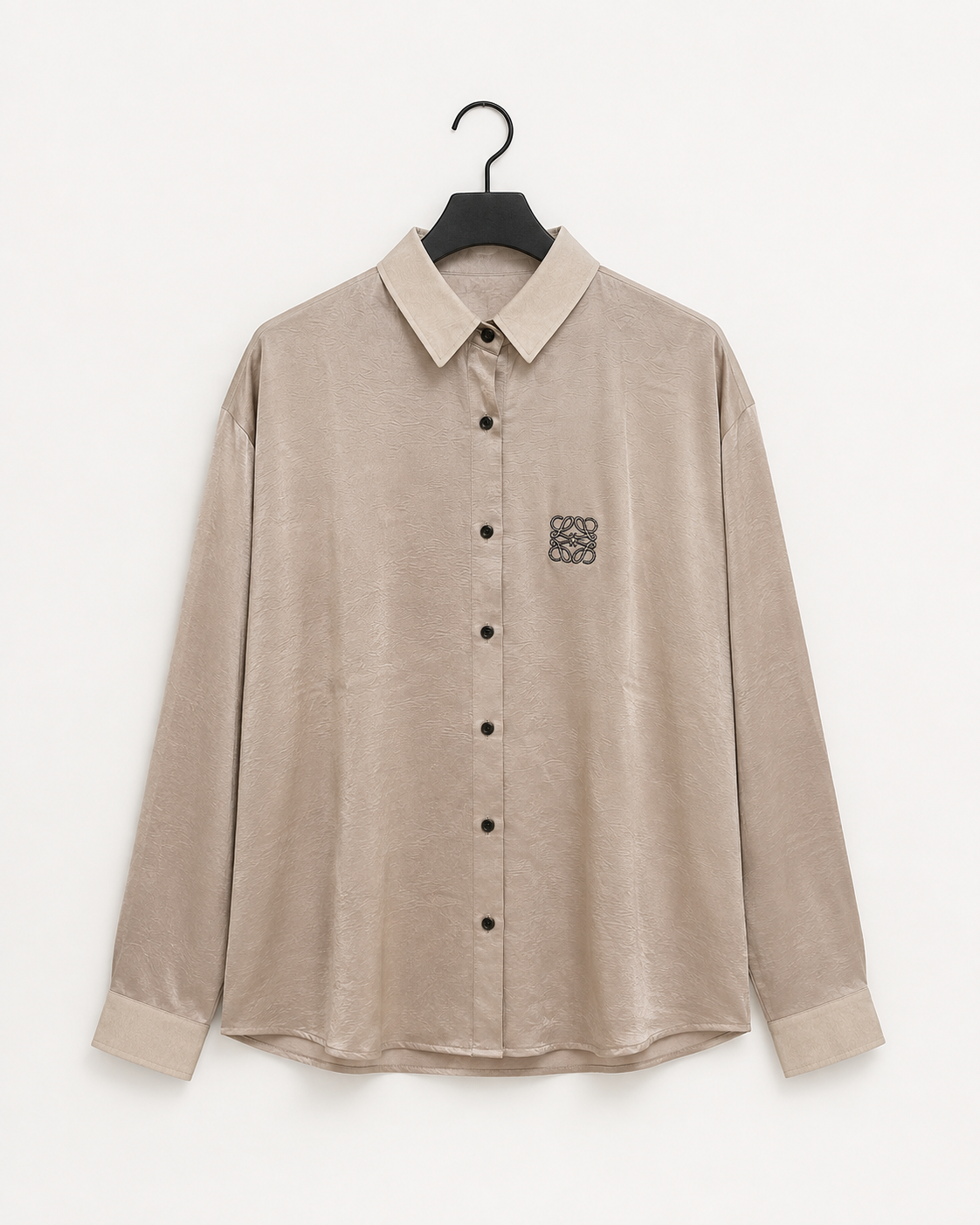 Loewe Satin Logo Shirt – Taupe