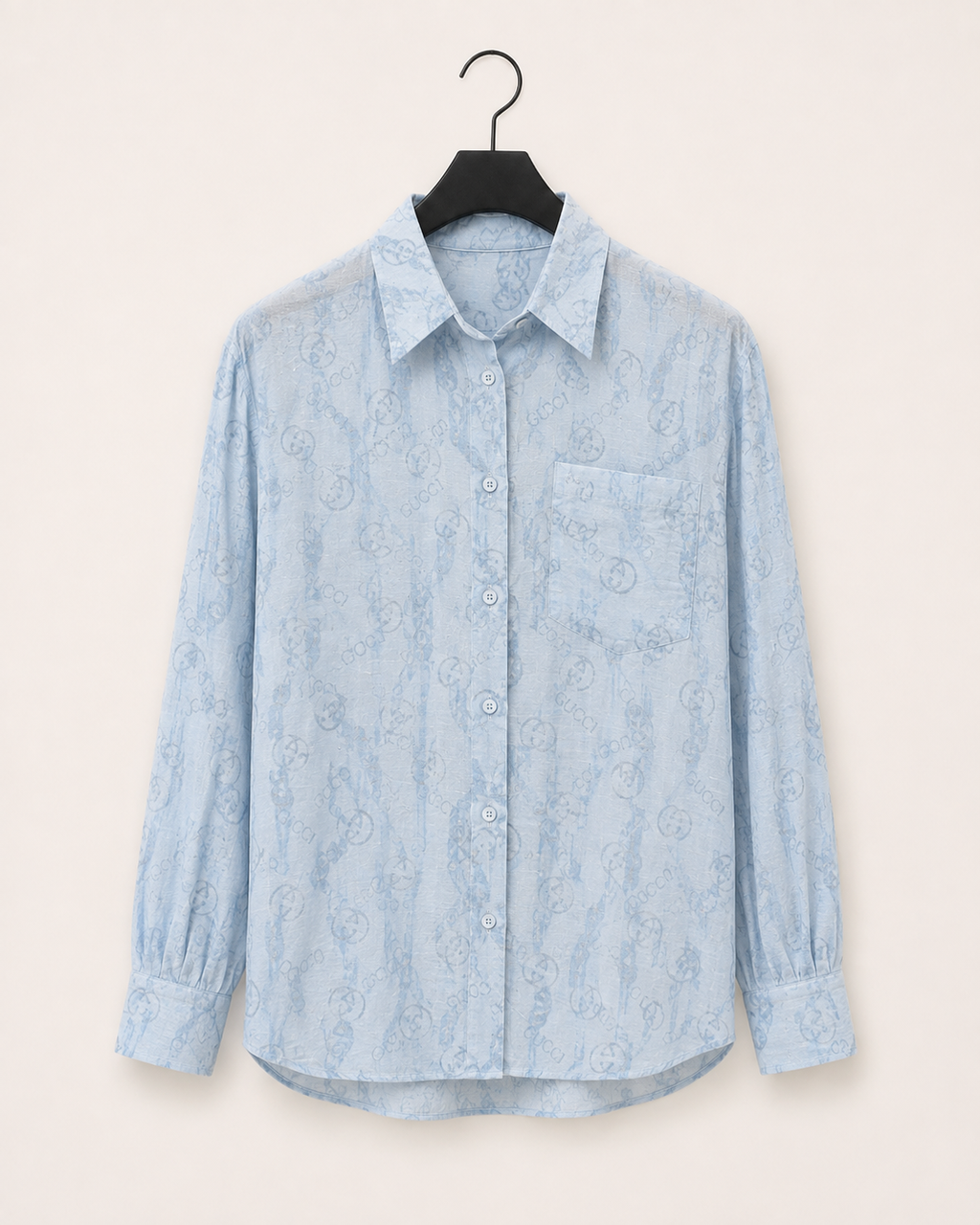 Signature Print Oversized Shirt