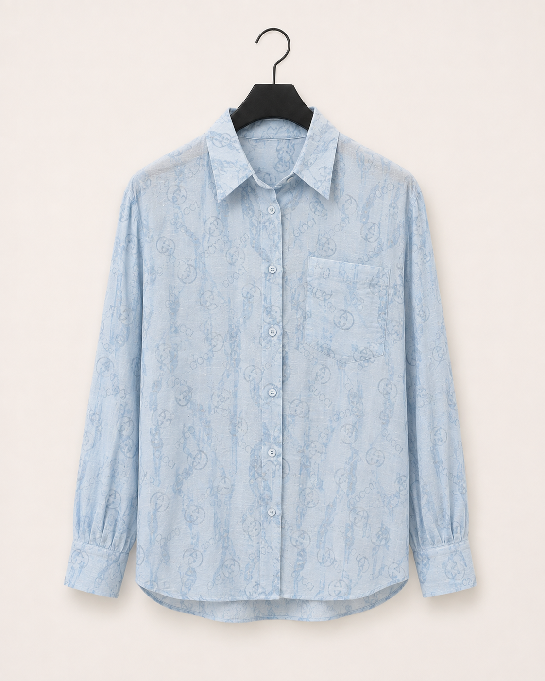 Signature Print Oversized Shirt