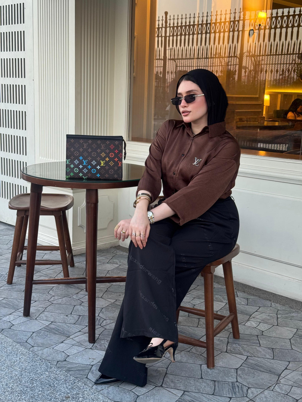 Mocha Luxe Satin Shirt