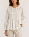 Ivory Lace Ruffle Blouse