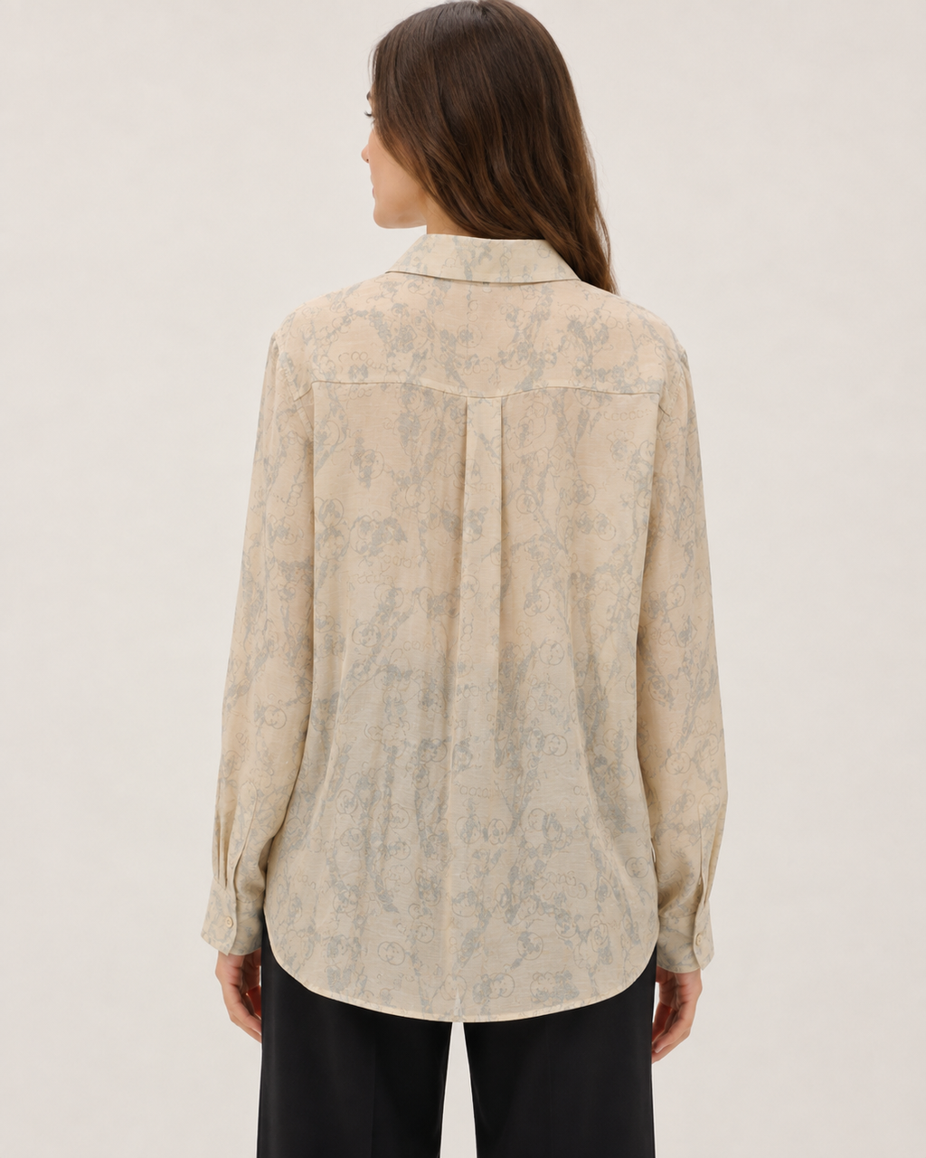 Signature Print Oversized Shirt