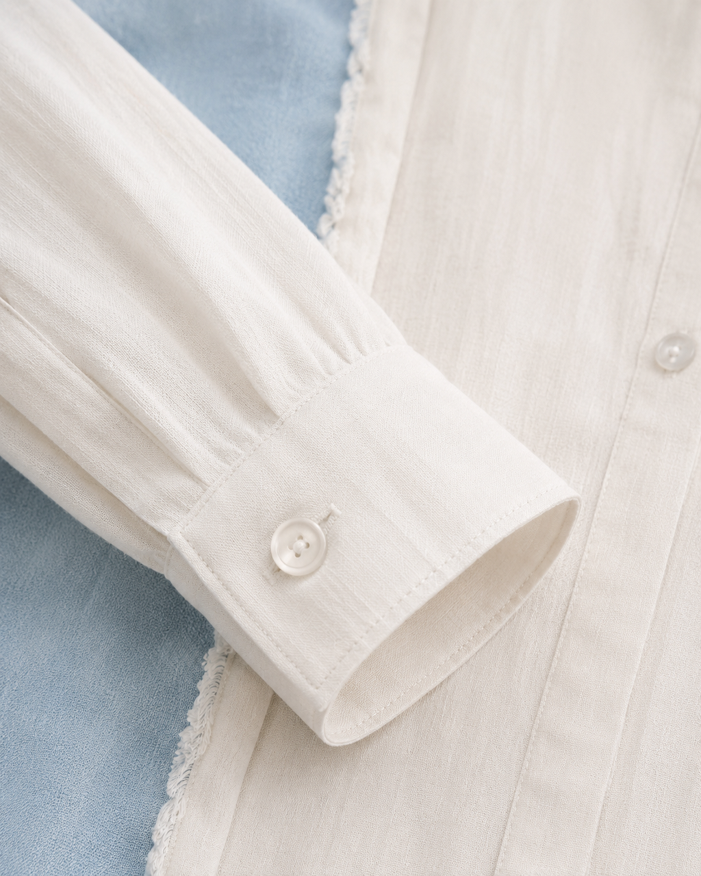 Sky Blue Contrast Oversized Shirt