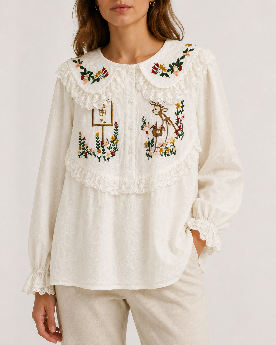 Embroidered Garden Lace Blouse